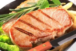 Lean and tender pork loin steaks with hardly any fat at all!